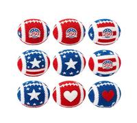 3Pcs Crochet Football Juggling Balls for Adults & Beginners, Hacky Sack Ball, Rugby, Keepy Uppy Foot Bag, 5cm Soft Knitted Hacky Sack Footbags, Kids Adults Outdoor Indoor Toss Toys (3pc-B)