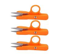 3pcs Crochet Scissors, Incisive Blade Lightweight Portable, Stainless Steel Mini Scissors for Embroidery Sewing Fabric Craft Supplies,Orange Color