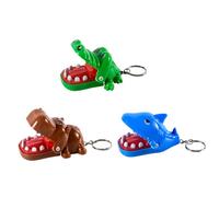 3PCS Crocodile Teeth Toys, Crocodile Biting Fingers Dentist Games, Alligator Teeth Game Decompressione Keychain, Crocodila Biting Game Party Favors For Kids Adults