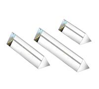 3PCS Crystal Optical Glass Triangular Prism, 30 * 100/150/200mm Prism Rainbow Spectrum Experiments Glass, K9 Crystal Triangle Prism, Clear Lens For Light Spectrum Physics, Rainbow Effect Photo