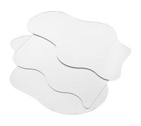 3pcs Curved Acrylic Mirror Pond Lake with Realistic Water Reflection | Matte-coated High-transparency Surface, Seamless Model Integration, Suitable for 1: 12 Miniature Landscapes and Wooden Bases