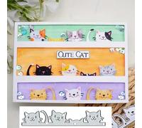 3pcs Cute Animal Cat Metal Die Cuts for Card Making,Christmas Cats Card Cutting Dies Cut Stencils DIY Scrapbooking Album Decorative Embossing Paper Card Embossing Craft