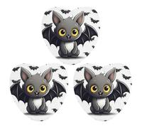 3PCS Cute Bat Car Air Freshener Hanging Scented Cards Cute Gray Car Fresheners Long Lasting New Cars Scents for Women Men Natural Air Freshener with Lanyard Automotive Freshies