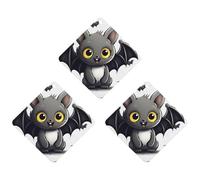 3PCS Cute Bat Car Air Freshener Hanging Scented Cards Cute White Car Fresheners Long Lasting New Cars Scents for Women Men Natural Air Freshener with Lanyard Automotive Freshies