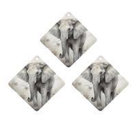 3PCS Cute Elephant Car Air Freshener Hanging Scented Cards Cute tea Car Fresheners Long Lasting New Cars Scents for Women Men Natural Air Freshener with Lanyard Automotive Freshies