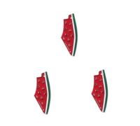 3pcs Cute Watermelon Brooch Pin Enamel Lapel Badge Charming Summer Accessory for Hats Backpacks and Sweaters Lightweight and Durable Jewelry for Women present Idea