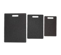 3Pcs Cutting Board Set Plastic Chopping Boards Kitchen Utensils Food Grade PP Material BPA Double Sided Use for Vegetables Meat Fruits Dishwasher Safe Durable (Imitation Stone Cutting Board Black)