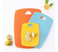 Cutting Boards for Kitchen, Kaloo Plastic Cutting Boards Set of 3, Large Medium Small Cutting Boards for Kitchen, Easy Grip Handle, BPA Free, Dishwasher Safe (3 Size, Multi Colors)