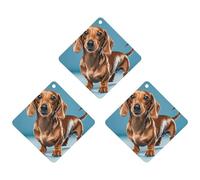 3PCS Dachshund Dog Car Air Freshener Hanging Scented Cards Cute Gray Car Fresheners Long Lasting New Cars Scents for Women Men Natural Air Freshener with Lanyard Automotive Freshies