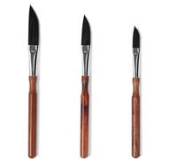 3Pcs Dagger Brush Set - Pinstriping Detail for Watercolour | Synthetic squirrel hair. For watercolour, ink, acrylic & gouache. Fine detail & line work. Dagger shape for pinstriping.