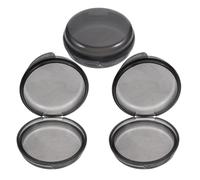 3pcs Daily Pill Box for Three Doses, Portable PP Organizer | Black Small Case, Dose Sorting for Pills and Supplements, Handbag Carry, Outdoor Use, Users and Elderly
