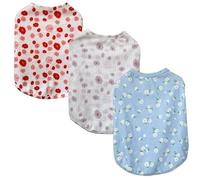 3PCS Daisy Flower Prints Dog Shirts Soft Pet Clothes Breathable Summer Dog Vest for Small Puppy for Small Medium Dogs and Cats
