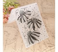 3pcs Daisy Flowers Background Pattern Plastic Embossing Folder, 3D Textured Impressions Floral Background Embossing Folder Template for Card Making Scrapbooking Paper Craft Album Stamps DIY Décor