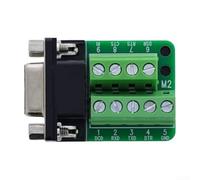 3PCS DB9 Nut-type Terminal Block Female Adapter Screw Terminal for Serial Ports - Labelled All-Copper Pins 5.0mm Spacing