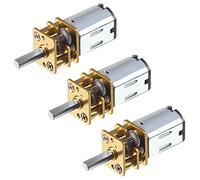 3pcs DC 3V 15RPM N20 High Torque Speed Reduction Motor 3mm Shaft Mini Metal Gearwheel Gear Motor with Metal Gearbox Micro Motor for DIY RC Toys