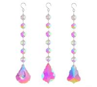 3PCS Decorative For Crystal Sun Catcher Pendant to Illuminate Windows and Gardens with Colorful Rainbows