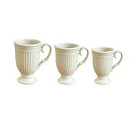 3Pcs Delicate French Royal Miniature Coffee Cup Model Figure Set Hand Painted Design for 1/12 Doll House Collection Handpainted Miniature Coffee Cup