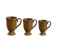 3Pcs Delicate French Royal Miniature Coffee Cup Model Figure Set Hand Painted Design for 1/12 Doll House Collection Miniature Coffee Cup Set