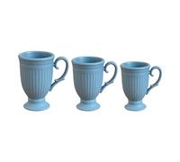 3Pcs Delicate French Royal Miniature Coffee Cup Model Figure Set Hand Painted Design for 1/12 Doll House Collection Miniature Coffee Cup Set