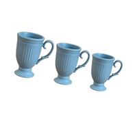 3Pcs Delicate French Royal Miniature Coffee Cup Model Figure Set Hand Painted Design for 1/12 Doll House Collection Handpainted Miniature Coffee Cup