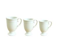 3Pcs Delicate French Royal Miniature Coffee Cup Model Figure Set Hand Painted Design for 1/12 Doll House Collection Handpainted Miniature Coffee Cup