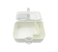 3pcs Denture Bath Box Organizer Fake Teeth Retainer Case with Mirror False Tooth Mouth Guard Brace Storage Containers for False Teeth