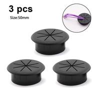 3pcs Desk Cord Grommets Wire Cable Hole Cover For Office Pc Desk Cable Cord Cover Black