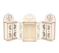 3pcs Dia de Los Muertos Altar Ofrenda Box, Wooden Day of Dead Ofrenda Shadow Box Altar Decoration for DIY Dia de Los Muertos Supplies
