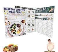 3Pcs Diabetic Food Chart and Meal Planner with Food Diary, All-in-One Blood Sugar Tracking, Nutrition Organizer for Healthy Eating, 21x30 cm Daily Diet Planner Journal