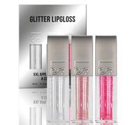 3Pcs Diamond Glitter Lip Gloss Set,Tinted High G/lossy Lip Gloss,G/litter Lip Gl/oss Lipstick,Lip Glo/ss Sets,Hydrating Shimmer Liquid Lipstick,Sparkly Lip Glos/s,Pink Lipgloss,Glitter Lip Kit