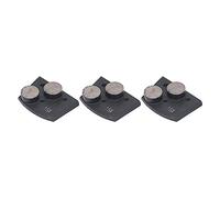 3Pcs Diamond Grinding Shoes, Concrete Grinding Accessories, 2 Cylindrical Teeth Grinding Block for Concrete Polishing, Paint Removal, Black 16 Grit, Premium Diamond and Alloy Steel