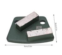3Pcs Diamond Grinding Shoes Trapezoid, Concrete Floor Aggressive Cutting Tools, Industrial Hardware Grinding Apparatus with 2 Long Teeth Green 80#, Durable Abrasive Tools for Profe