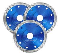 3PCS Diamond Saw Blades 115mm/4.5" Ultra Thin Cutting Disc for Angle Grinder Cutting Porcelain Tiles, 4.5" Wheel Disc Cut on Granite, Marble, Concrete, Tiles, Ceramics (Blue)