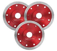 3PCS Diamond Saw Blades 115mm/4.5" Ultra Thin Cutting Disc for Angle Grinder Cutting Porcelain Tiles, 4.5" Wheel Disc Cut on Granite, Marble, Concrete, Tiles, Ceramics (Red)