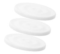 3pcs Diatomite Stone Soap Dish Water Absorbing Bathroom Holder White | Quick-dry Countertop Tray with Water Wave Pattern, Reduces Residue Buildup, for Soaps and Dispenser Bottles