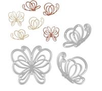 3pcs Die Cuts for Card Making, Metal Butterfly Cutting Dies with 3 Style Butterflies Cutting Dies Stencils Embossing Template Supplies for Stamps Scrapbooking Craft Paper