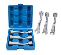 3PCS Diesel Injector Socket Wrench Set Open End 14mm, 17mm, 19mm, for Mechanics