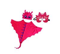 3Pcs Dinosaur Cloak Costume, Dino Cape Halloween Kids Dragon Costume Fancy Dress Up with Mask Hat,T-Rex Carnival Party Fancy Dress up for Halloween