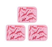 3Pcs Dinosaur Sugar Silicone Cake Molds Vegetable Candy Cookie Mold Chocolate Ice Block French Dessert Cake Decorations Dinosaur Cookie Silicone Mold for Fondant