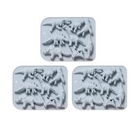 3Pcs Dinosaur Sugar Silicone Cake Molds Vegetable Candy Cookie Mold Chocolate Ice Block French Dessert Cake Decorations Dinosaur Cookie Silicone Mold for Fondant