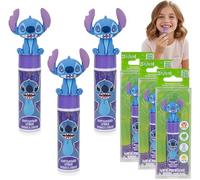 3PCs Disney Stitch Flavoured Lip Balm - Kids Lips Balm with Stitch Topper - Grapes Flavour Lip Gloss, Moisturising Lip Balm for Children - Xmas Gift for Girls Boys 3+Years