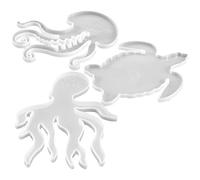 3pcs DIY Silicone Mold Marine Animal Casting Set for Resin Crafts