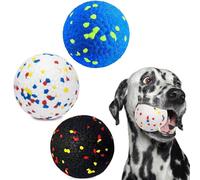3pcs Dog Balls for Aggressive Chewers Indestructible Dog Toys Ball, Durable Dog Toys Ball for Large Medium Small Dog and Puppies (Black+Blue+White)