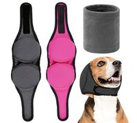 3PCS Dog Ears Cover,Dog Ear Defenders,Soft Snood,Adjustable,Breathable,Elastic,for Fireworks,Noise,Thunder Protection,Pet Grooming, Bathing, and Swimming