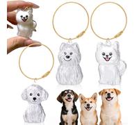 3PCS Dog Keychain for Pet Lovers - Dog Hair Keychain & Dog Hair Keepsake - Portable Dog Fur Keepsake Cute Keychains for Backpacks, Heartfelt Memorial Gifts for Loss of Dog
