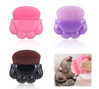 3pcs Dog Paw Balm Brush, 1.89x1.77in Paw Balm Brush Pet Paw Balm Brush Puppy Paw Soother Brush Dog Skincare Brush Dog and Cat Foot Nose Butter Cream Brush