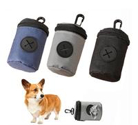 3Pcs Dog Poop Bag Holder,LeakproofPoo Dispenser,Portable Waste Carrier | Poo Bag Dispenser with Pull Hole & Carabiner Clip，for Walking, Hiking, Travel - Fits Most Poo Bags Rolls