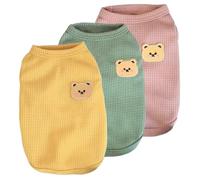 3Pcs Dog Shirt Stretchy & Breathable Dog T-shirt with Stylish Cat Pattern Soft Comfortable Lightweight Pet for Medium Small Clothes Pet T- Cat Clothes