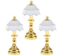 3Pcs Dollhouse Lamp Model Metal 1.6in, Miniature Lamp 1 12 Scale Dollhouse Accessories, Vintage Decor for Home Doll House Kids Room Miniature Things Miniatures