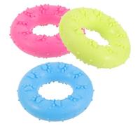 3pcs Donut Dog Training Tpr Chew Ring for Small Medium Dogs Daily Use
